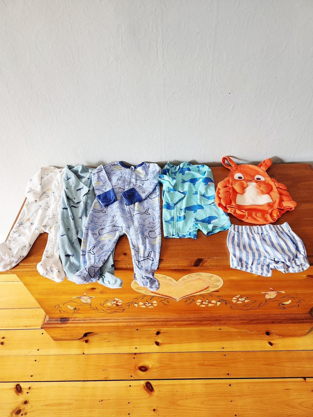 6-9 Month Ocean Swim Theme Baby Boys Bundle